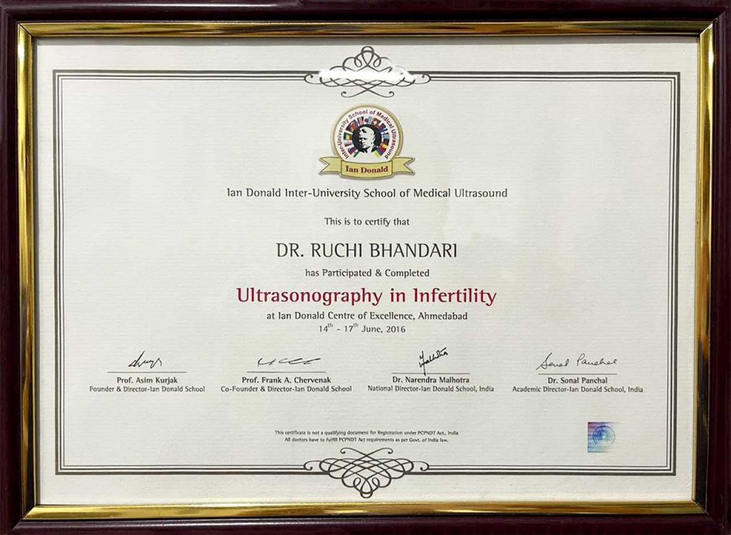 certificate of best gynecologist in jaipur